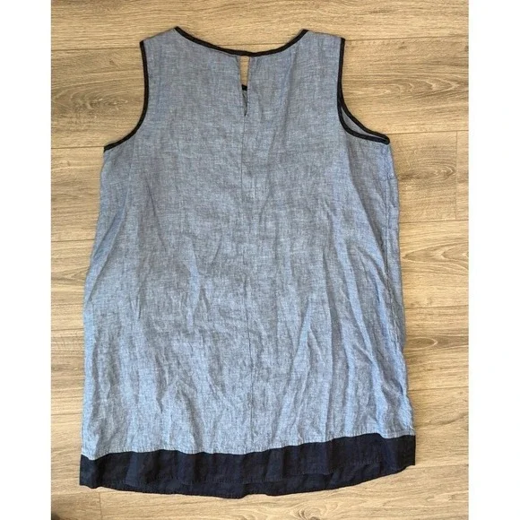 J.Jill Love Linen Dress 3X Sleeveless w Pockets Vacation Cruise Resort Beach - Picture 3 of 6